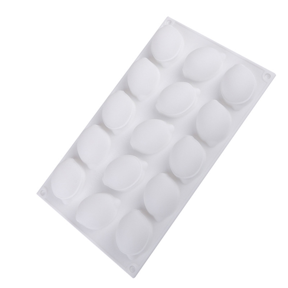 Khuôn Silicone 15 Ngăn Làm Bánh Tráng Miệng Hình Quả Chanh Độc Đáo