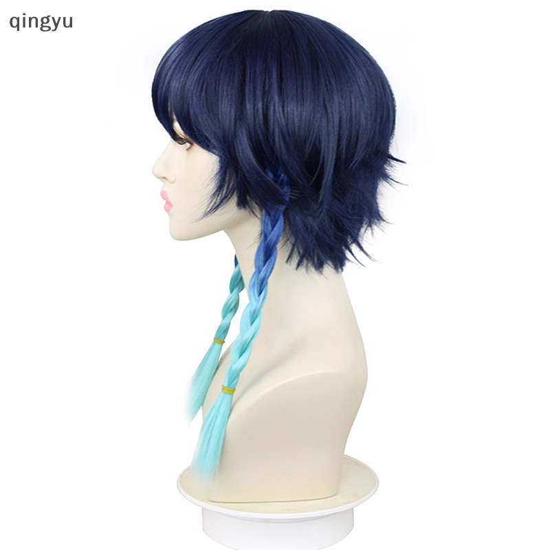 Bộ Tóc Giả Màu Xanh Dương Dùng Hóa Trang Nhân Vật Anime qingyu Genshin Va Chạm