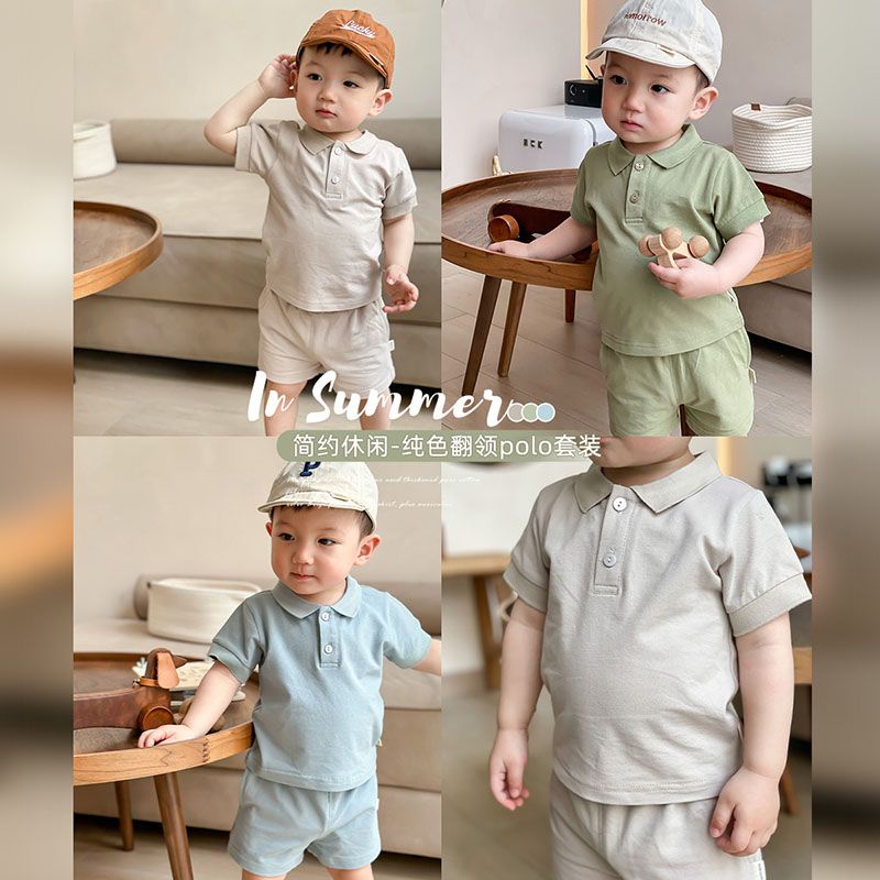 Hàng Có Sẵn & Miễn Phí Vận Chuyển Quần Short polo Màu Trơn Đơn Giản Thoáng Khí Thời Trang Mùa Hè