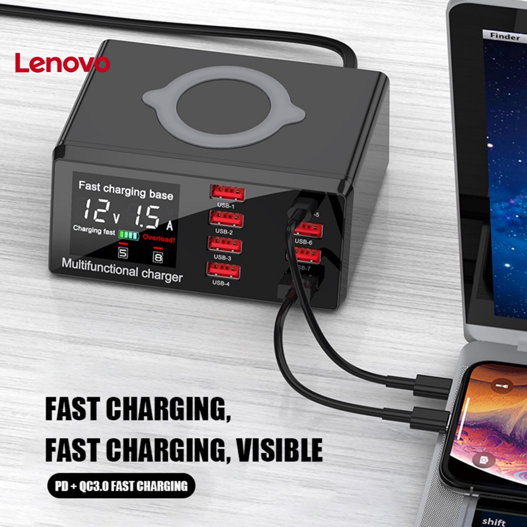 Bộ SạC Nhanh Không Dây X9 8 CổNg PD QC3.0 USB TiệN DụNg Đi Du LịCh