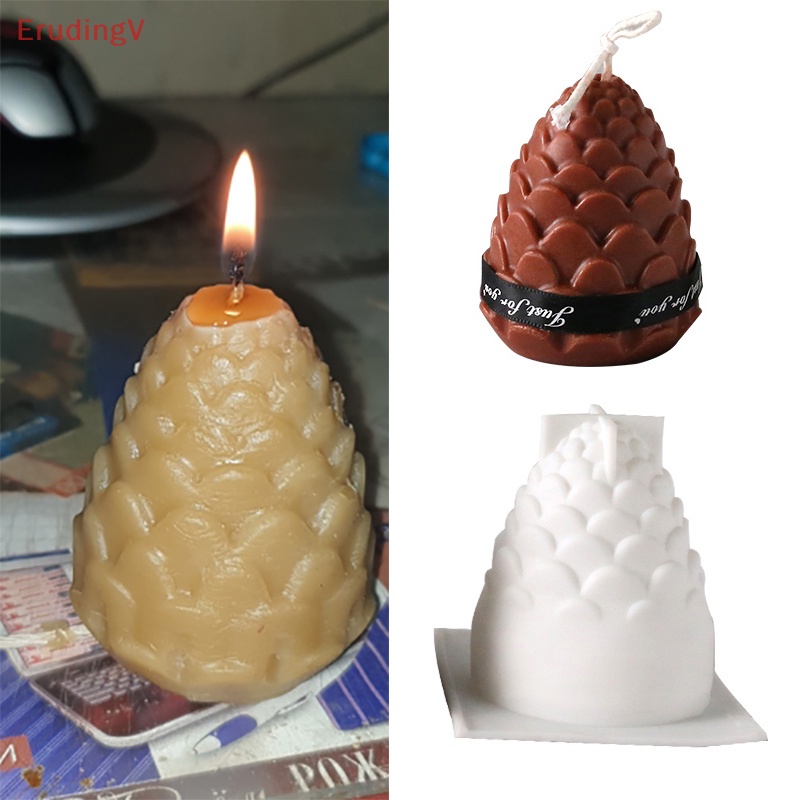 Khuôn Silicone Tạo Hình Quả Thông 3D Làm Sáp DIY
