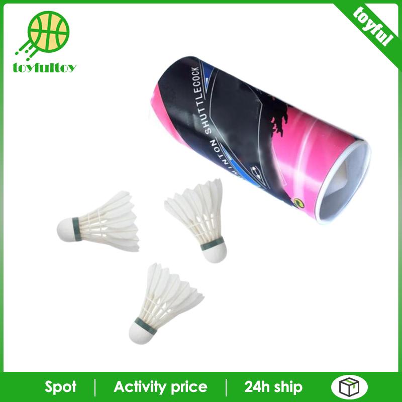 Set 3 Quả Cầu Lông Màu Trắng Dùng Luyện Tập Giải Trí Trong Nhà / Ngoài Trời