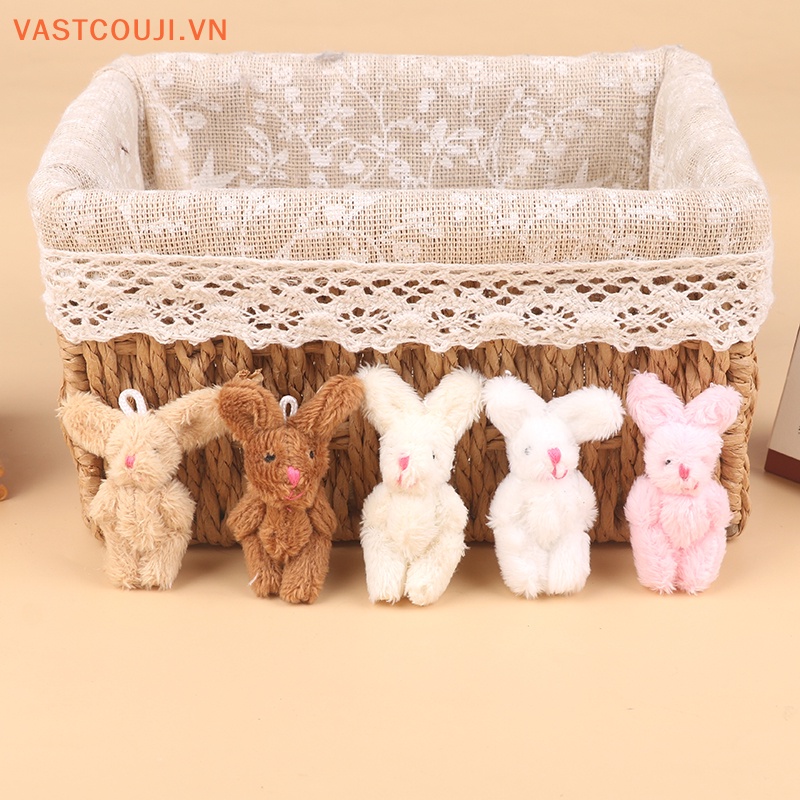 Thỏ Nhồi Bông 5.5CM Treo Móc Khóa Trang Trí Dễ Thương