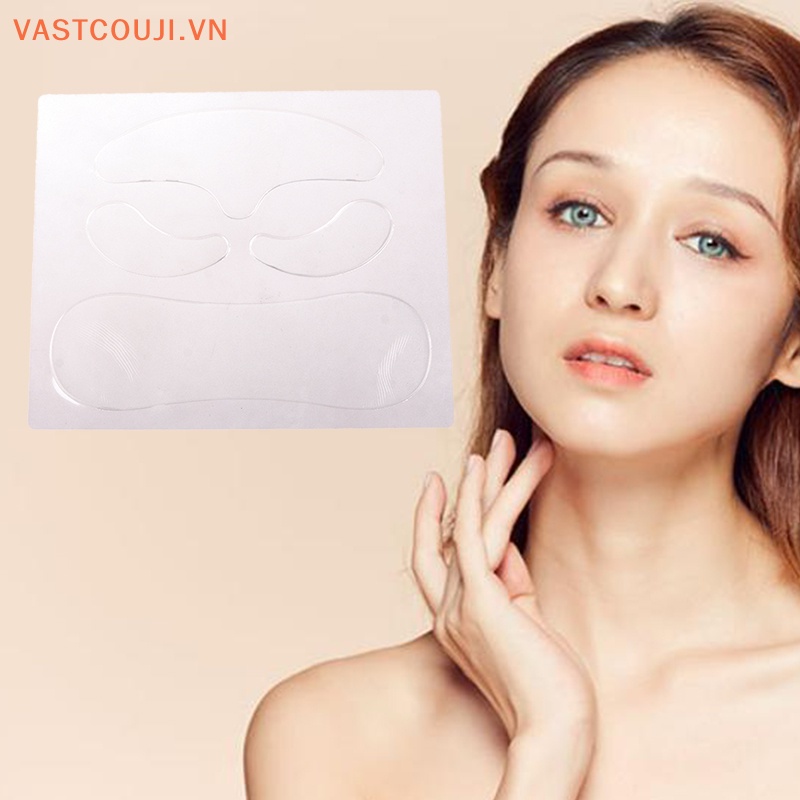 Bộ 4 Miếng Dán Chống Lão Hóa Chống Nếp Nhăn Cho Vùng Trán / Mắt Có Thể Tái Sử