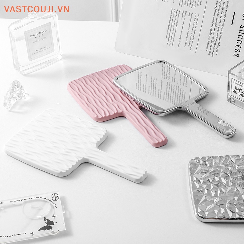 1 Gương Trang Điểm Cầm Tay Hình Vuông Kích Thước Lớn VASTJI Dành Cho Bạn Nữ