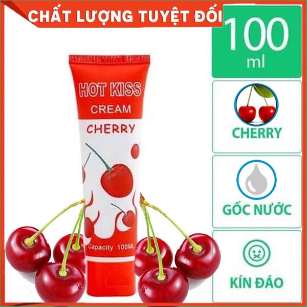 Gel Bôi Trơn Massage Love Hot Kiss Hương Cherry 100ml Cao Cấp ( Che Tên Khi Giao Hàng )