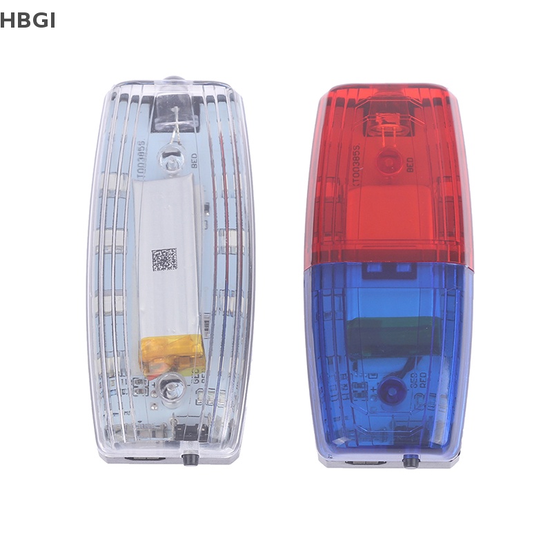 HBGI> Led Màu Đỏ màu xanh đa chức năng Clip nhấp nháy cảnh báo an toàn vai cảnh sát ánh sáng HOT