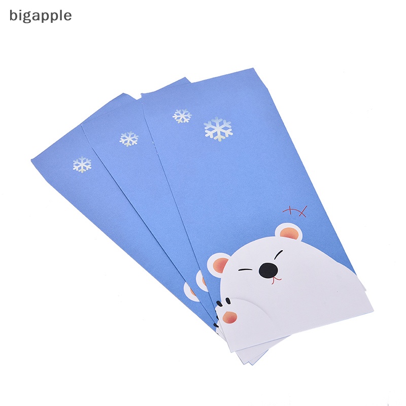 Bigapple set Bưu Thiếp Và Phong Bì Bằng Giấy In Họa Tiết Động Vật Và Chữ Cái Dễ Thương RDG