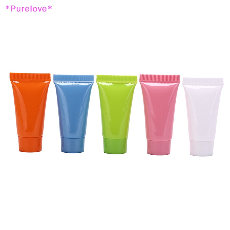 Set 5 Ống Nhựa Rỗng 10ml Đựng Mỹ Phẩm Tiện Dụng Mới