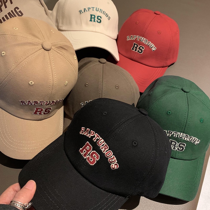 Mũ Lưỡi Trai Mềm Thêu Chữ Đơn Giản Đa Năng