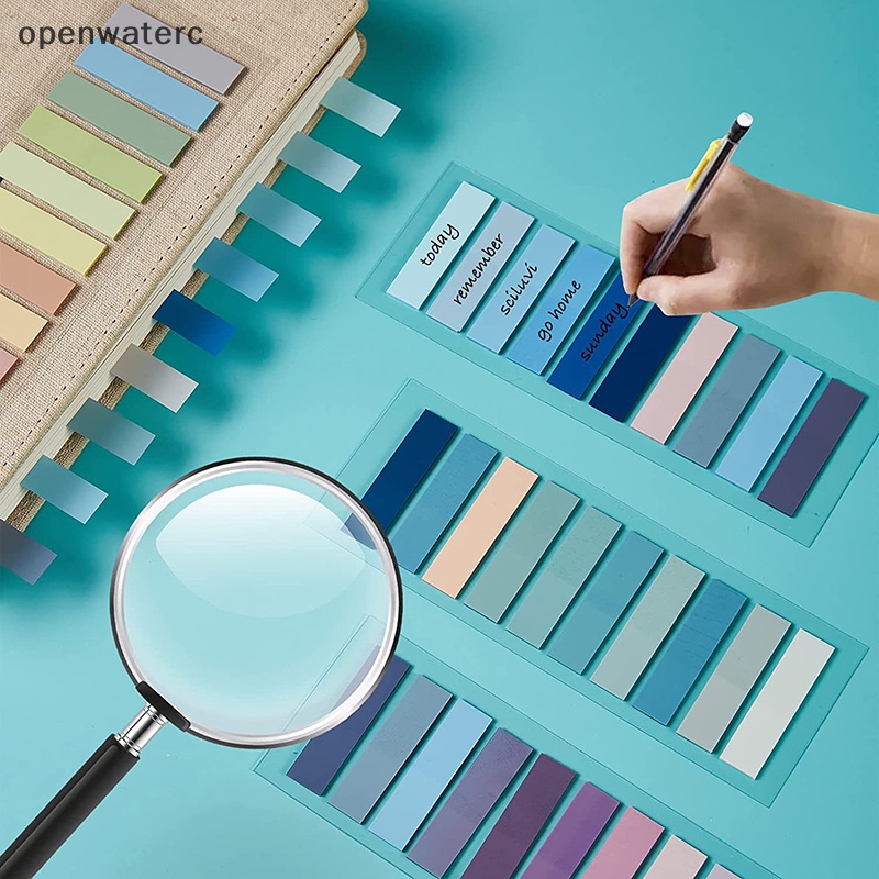 Bộ 200 Tờ Giấy Dán Ghi Chú Hình Mũi Tên Màu Dạ Quang Trong Suốt Nhỏ Gọn Tiện Dụng Cho Văn Phòng / Trường Học