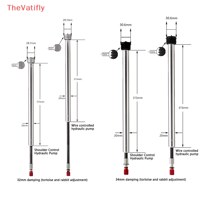Phuộc Giảm Xóc 32 / 34mm Bằng Hợp Kim Thép Cho Xe Đạp Điều Khiển Từ Xa