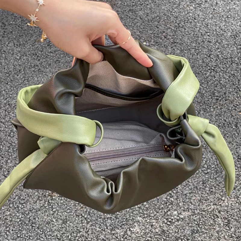 Túi Xách bucket Đeo Vai Hình Đám Mây Màu Tương Phản Thời Trang Cho Nữ