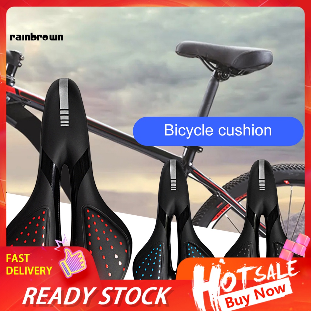 &lt; Rainbrown &gt; Yên Xe Đạp Leo Núi Chất Liệu Da Giả Dày Dặn Thấm Hút Nước Thoải Mái Độ Co Giãn Cao Chống Sốc
