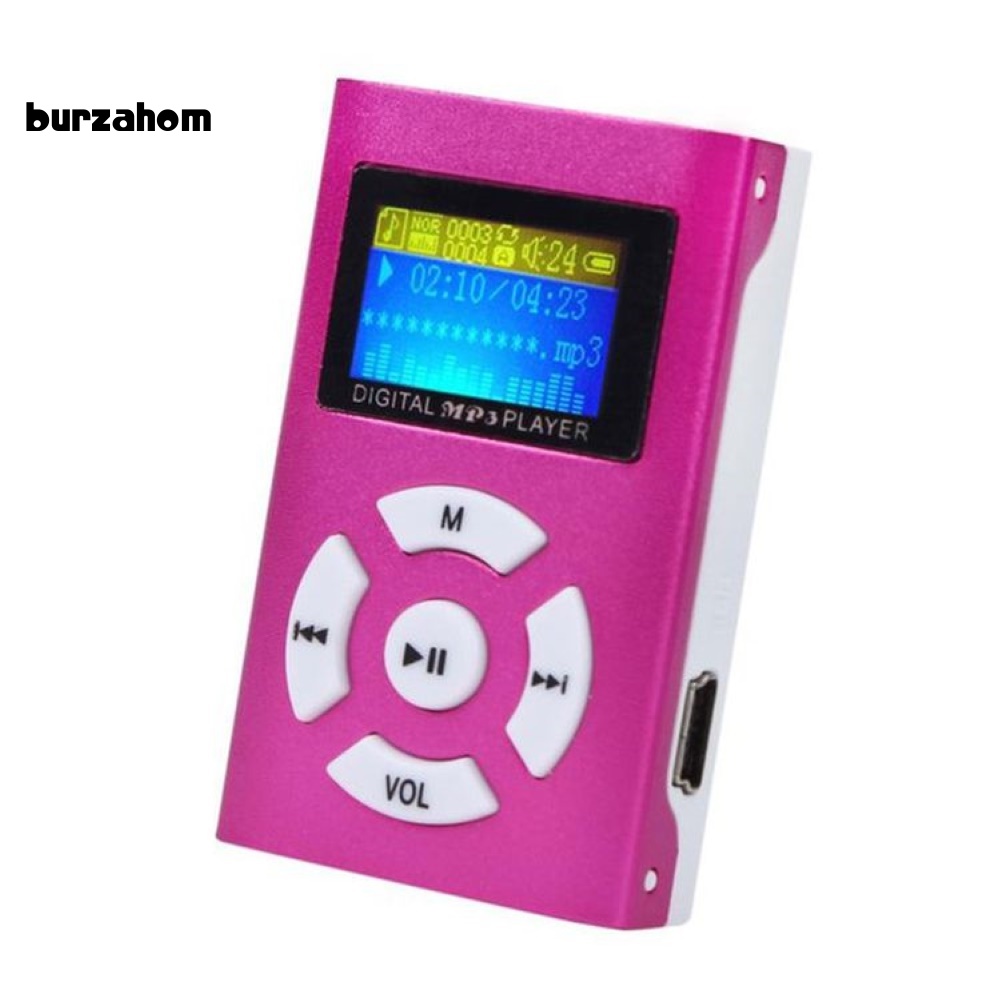 Máy Nghe Nhạc MP3 Mini Màn Hình LCD 1.2inch Hỗ Trợ Thẻ TF