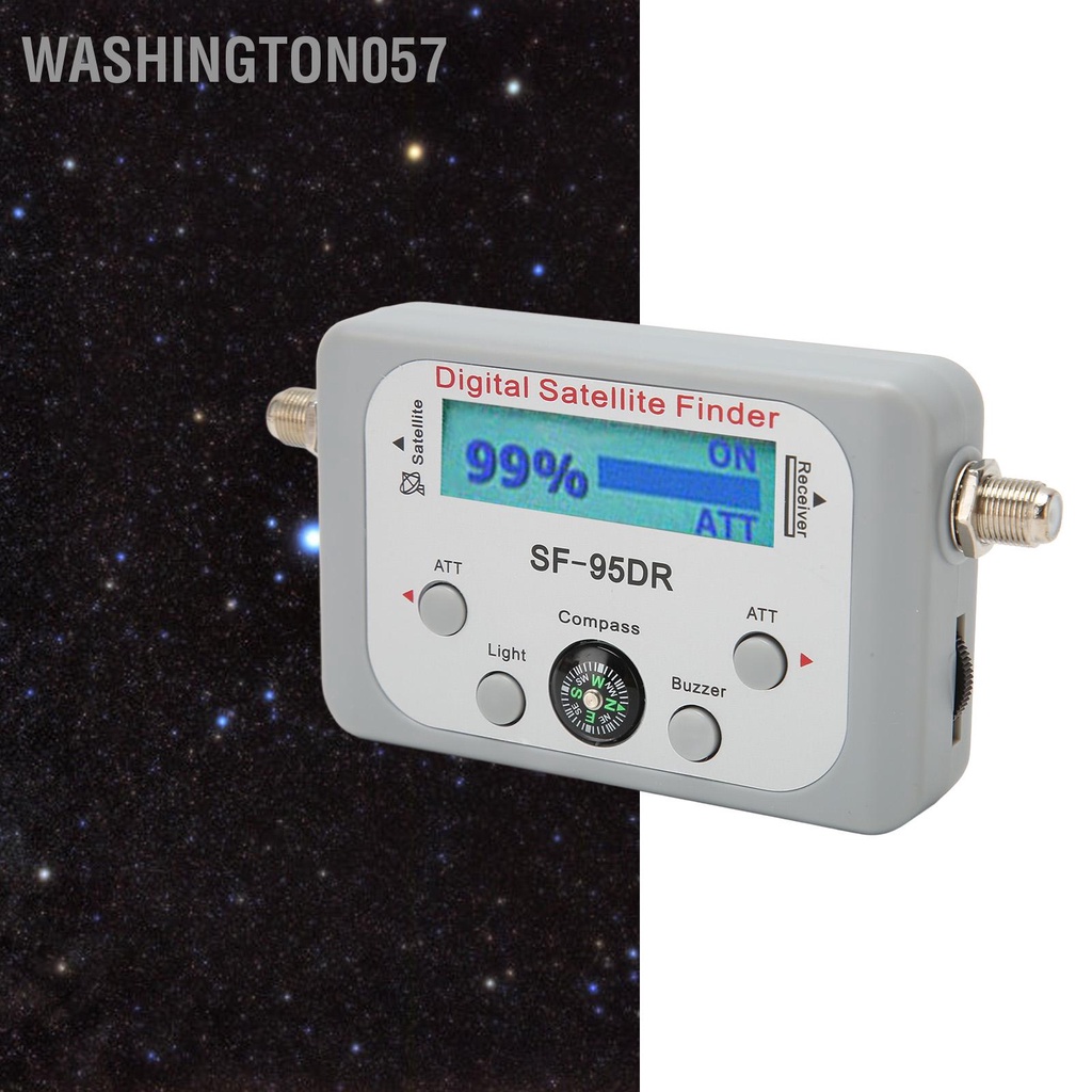 Washington057 Công cụ tìm vệ tinh kỹ thuật số 950 đến 2150 MHz Chức năng bộ rung ATT Đồng hồ đo tín hiệu có la bàn cho DirecTV