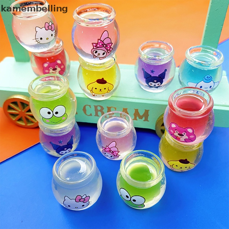 SANRIO Set 2 Bình Đựng Mật Ong Mini Dạ Quang Bằng Nhựa Resin Thủ Công DIY