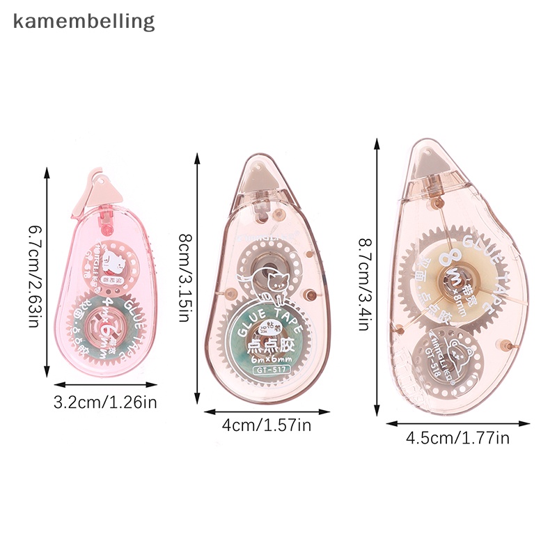 Kamembelling Cuộn Băng Keo Hai Mặt Họa Tiết Chấm Bi