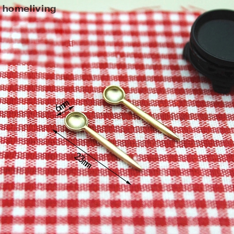 1 Muỗng Trộn Kem / Muỗng Mini Tỉ Lệ 1: 12 Dùng Trang Trí Nhà Búp Bê