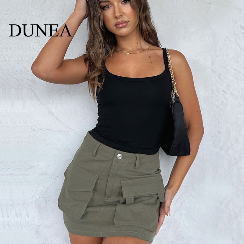 DUNEA Áo Kiểu Trễ Vai Dáng Ngắn Thời Trang Quyến Rũ Cho Nữ