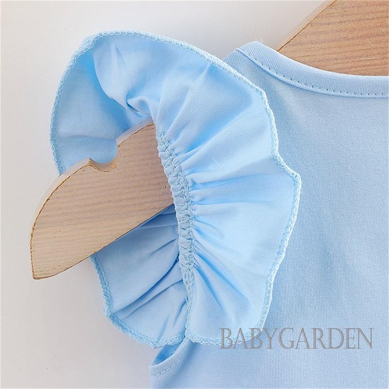 Set Đầm Không Tay Phối Bèo Đính Kim Sa Và Túi Rơm Thời Trang Mùa Hè Cho Bé Gái 6 Tháng-5 Tuổi