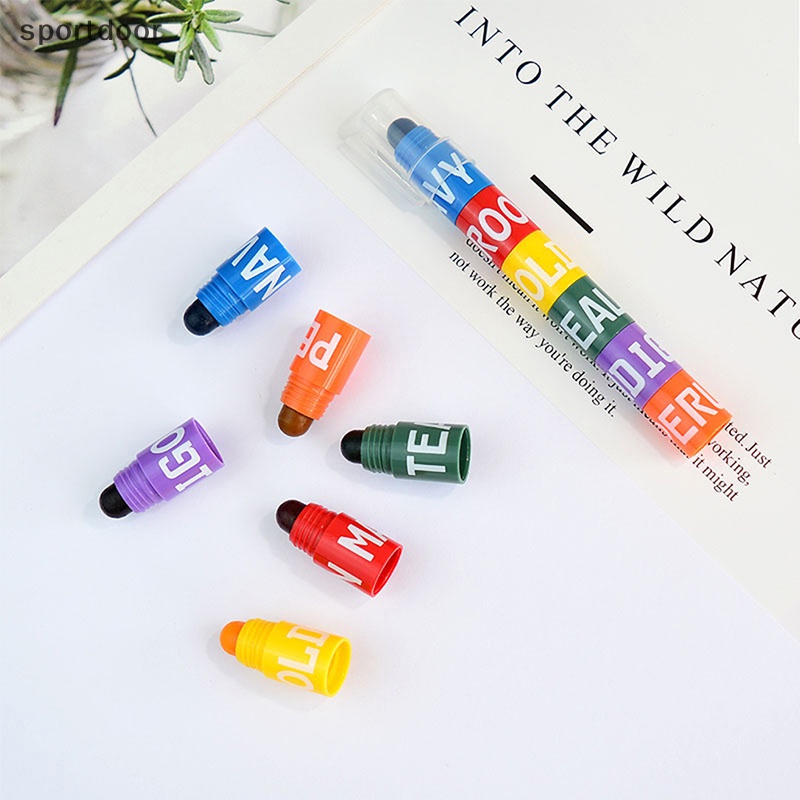 [sportoutdoor] Gel Đánh Dấu Cao Khô Cao 6 Màu Sắc Kẹo Ngọt Mini Vintage Cao Cấp [out]