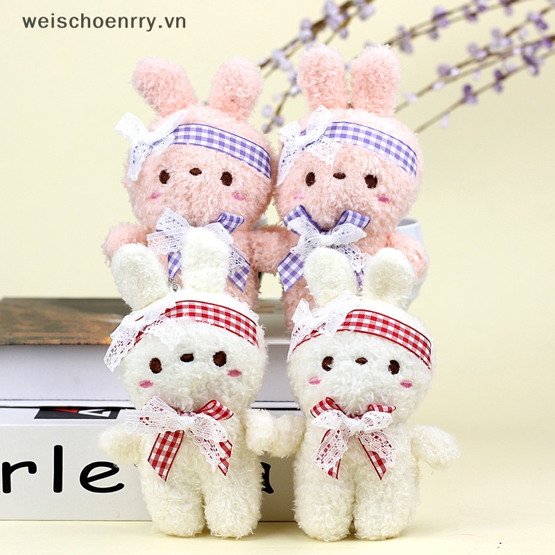 Móc Khóa Thỏ Bông Ngắn Dễ Thương Gắn Ba Lô / Móc Khóa Trang Trí Cho Bé