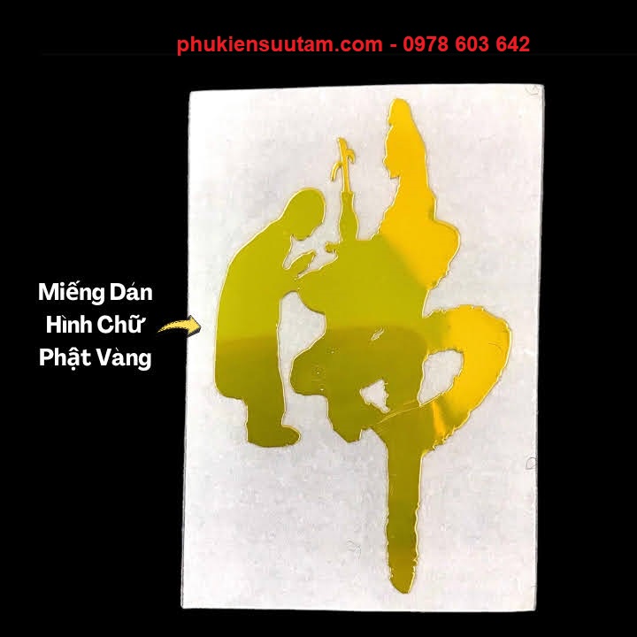 Miếng Dán Hình Chữ Phật Vàng - SP006189