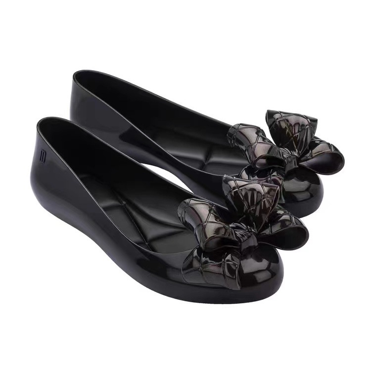 Hàng Mới Về  Giày Búp Bê Mũi Tròn Đế Bằng Đính Nơ To Phong Cách Hàn Quốc Ngọt Ngào meilissa Melissa