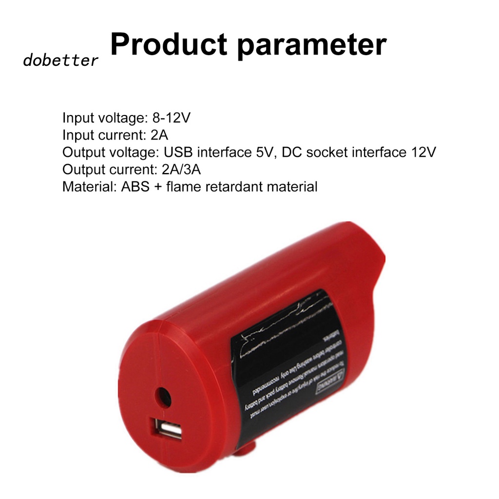 Bộ ChuyểN ĐổI Pin USB DC 12V Cho Milwaukee 49-24 - 2310 48-59 - 1201 M12