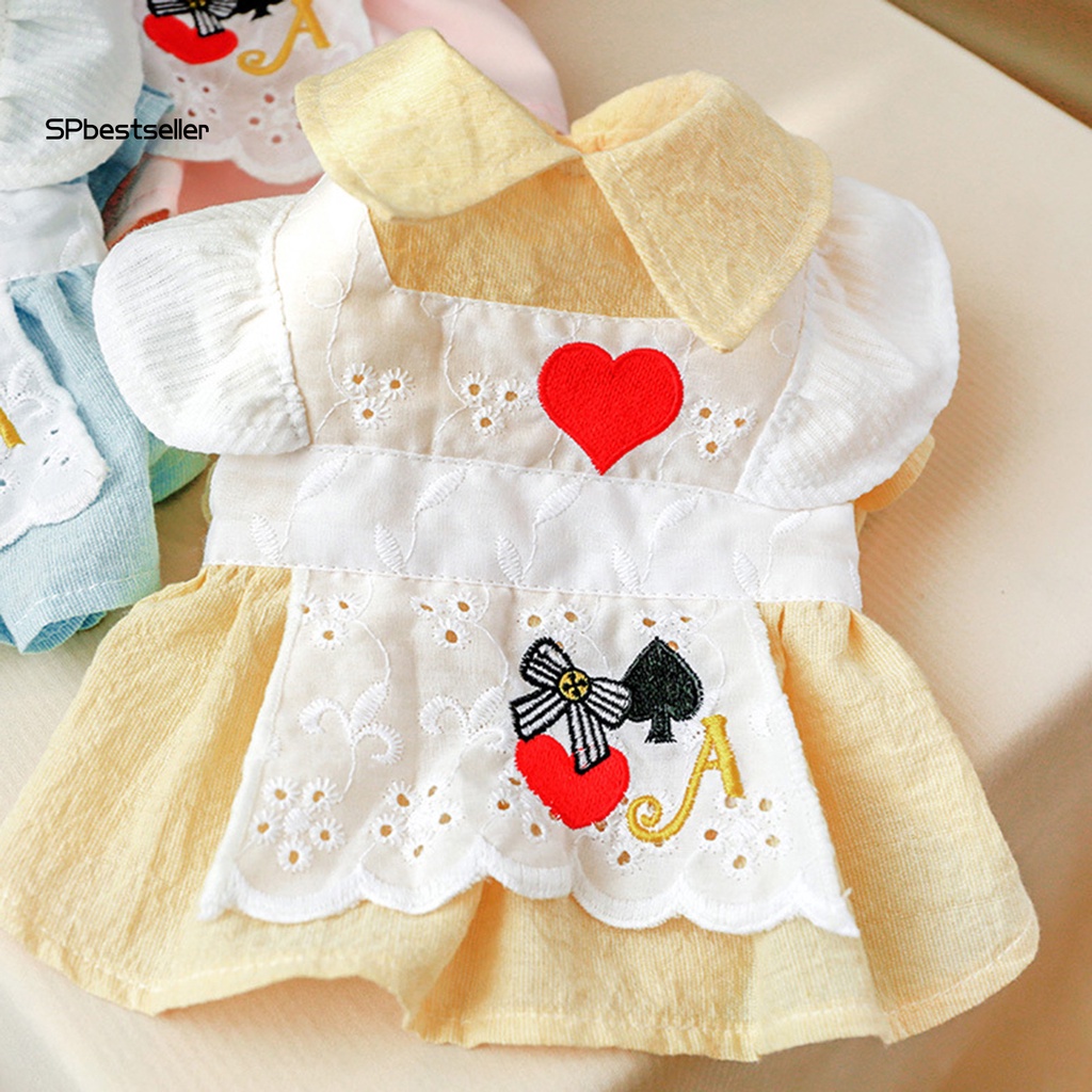 Spbestsellkr Đầm Cổ Búp Bê In Họa Tiết Dễ Thương Chống Gió Thời Trang Mùa Hè Cho Cún Cưng