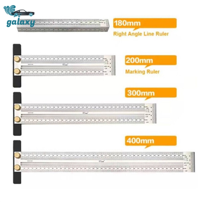 Galaxy Thước Đo Góc Vuông Bằng Hợp Kim Nhôm Độ Chính Xác Cao 180mm / 200mm / 300mm / 400mm