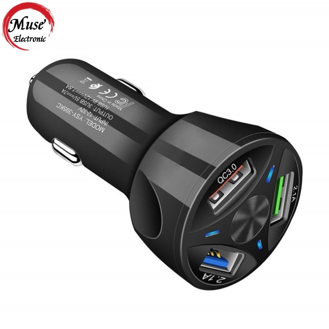 Bộ SạC Nhanh 3 CổNg USB GắN Xe Hơi