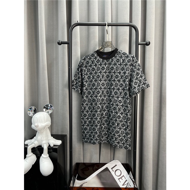 Áo Thun Tay Ngắn Cổ Tròn Thêu Hình jacquard Mới Cho Nam