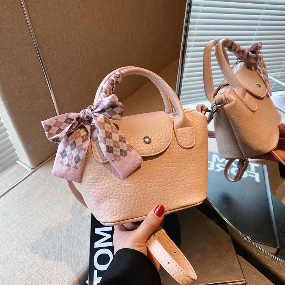 Túi Xách Đeo Chéo Đính Nơ Ruy Băng Dễ Thương Thời Trang Hàn Quốc Cho Nữ