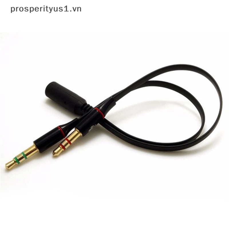 Cáp Chia Âm Thanh Aux Lỗ CắM 3.5mm Sang 2 ĐầU CắM Chữ Y Chuyên NghiệP Cho Tai Nghe PC prosperityus1