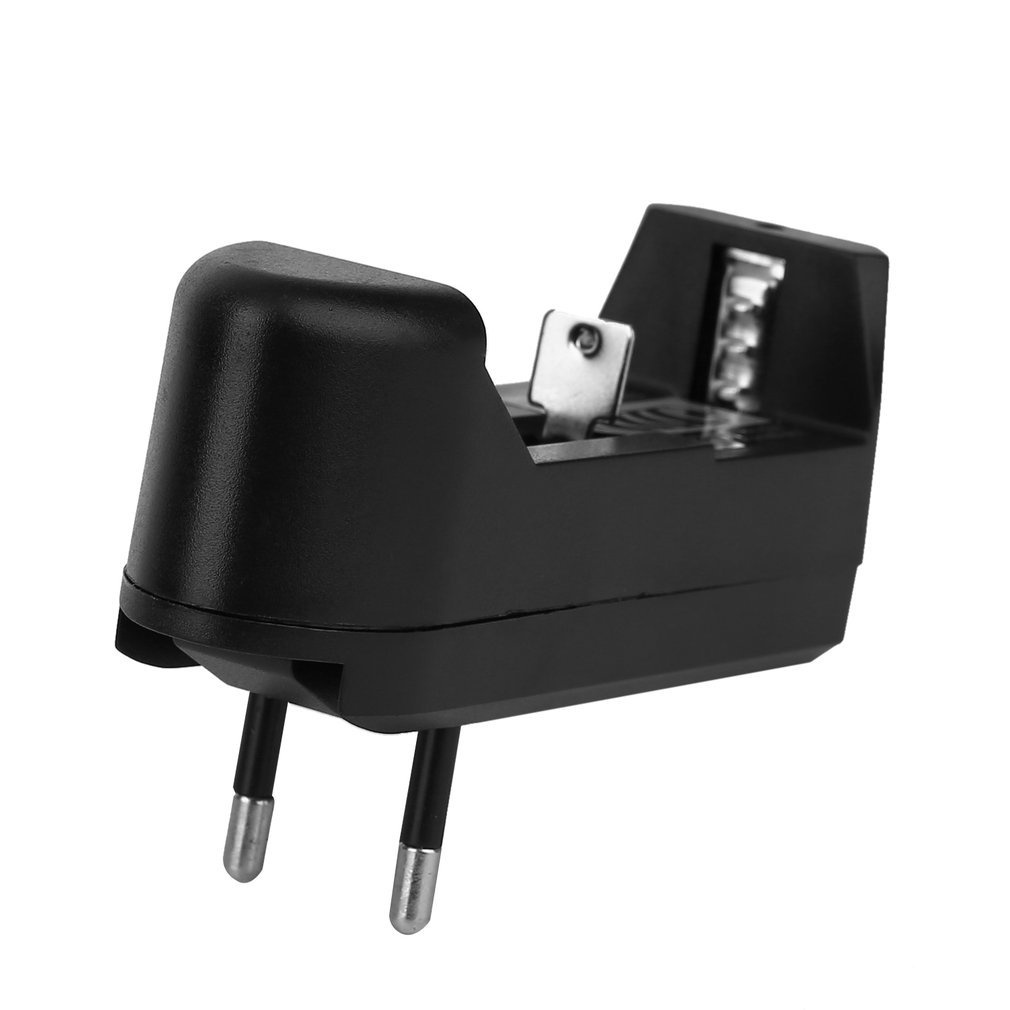 Black Eu Plug Adjustable Charger For 3.7V 1000Ma 18650 Ac 100-240V / 47-63 Hz Li-Ion Rechargeable Battery [Q/14]