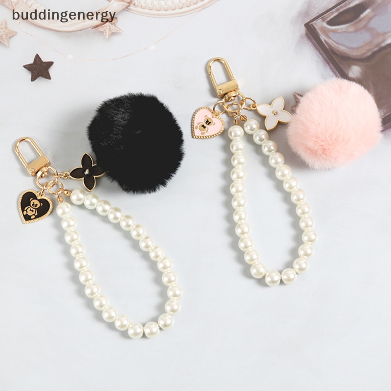 {BUDDI} Ins Mới Móc Khóa Hình Gấu Hồng Đen Đáng Yêu Dành Cho Nữ {Buddingergy}