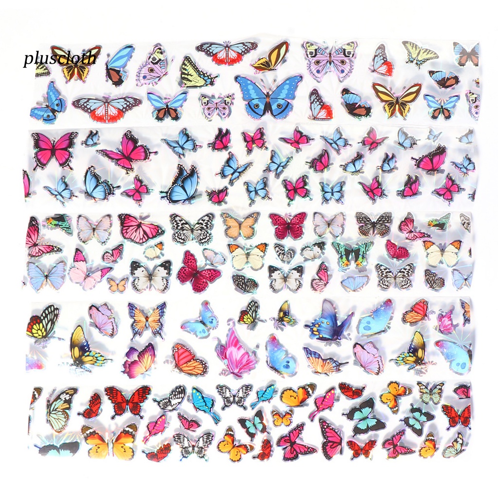 20 Miếng Dán Trang Trí Móng Tay Hình Bướm Xinh Xắn