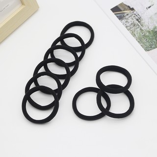 Set 10 Dây Buộc Tóc Màu Đen Đơn Giản Cho Nữ