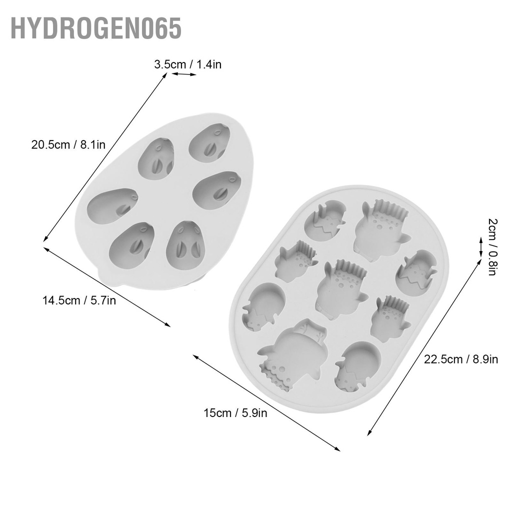 Hydrogen065 2 Chiếc Khuôn Nướng Bánh Silicon Thỏ Gà Phong Cách Silicone Cấp Thực Phẩm Dễ Dàng Phát Hành Làm Socola Cho Đá Món Tráng Miệng