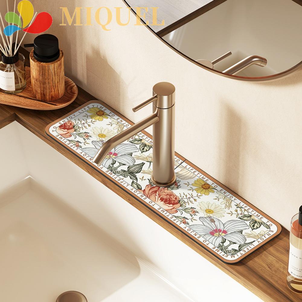 Thảm Lót Vòi Nước Mềm Mại Chống Trượt In Họa Tiết Phong Cách Châu Âu Trang Trí Nhà Bếp / Phòng Tắm