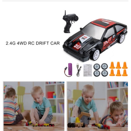 RC CAR 1/24 4WD DRIFT RC CAR 2.4G ON-ROAD VEHICLES RTR MODEL FOR KIDS