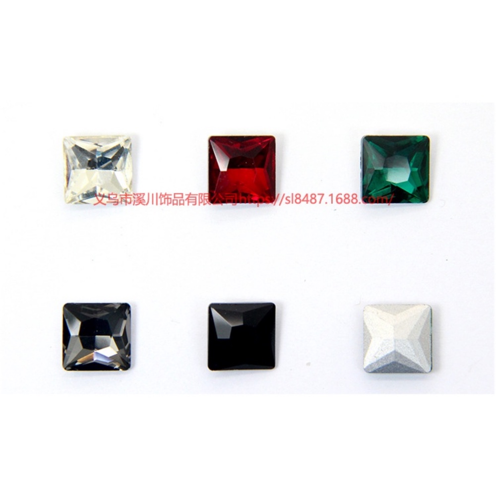 Đá Pha Lê Hình Vuông Cao Cấp 12mm 14mm Dùng Làm Trang Sức DIY