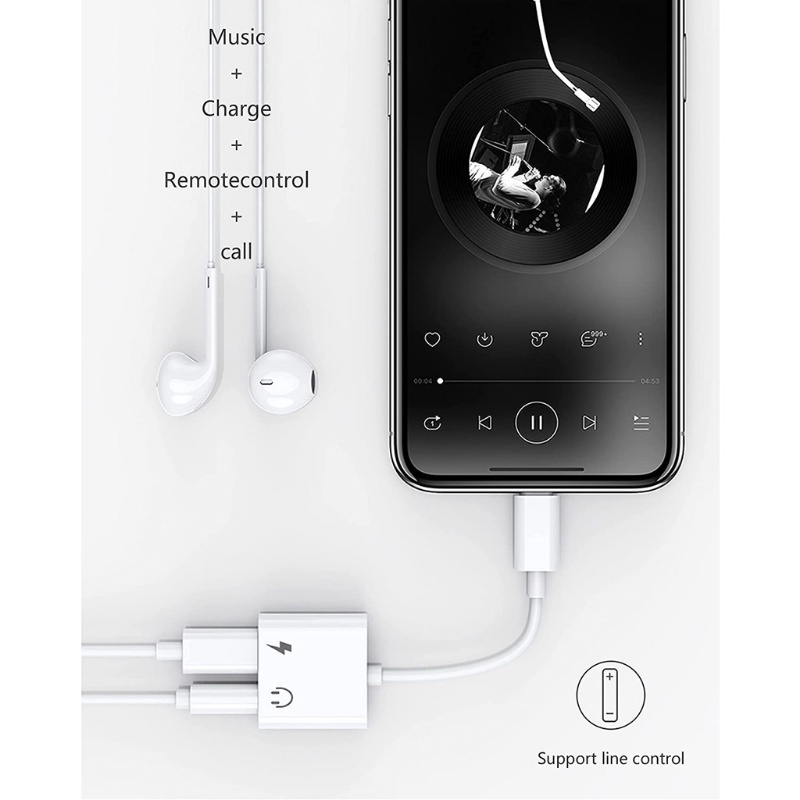 Cáp Chuyển Đổi Âm Thanh Aux 3.5mm Cho IPhone 14 pro max 13 12 11 X 8 7 Plus