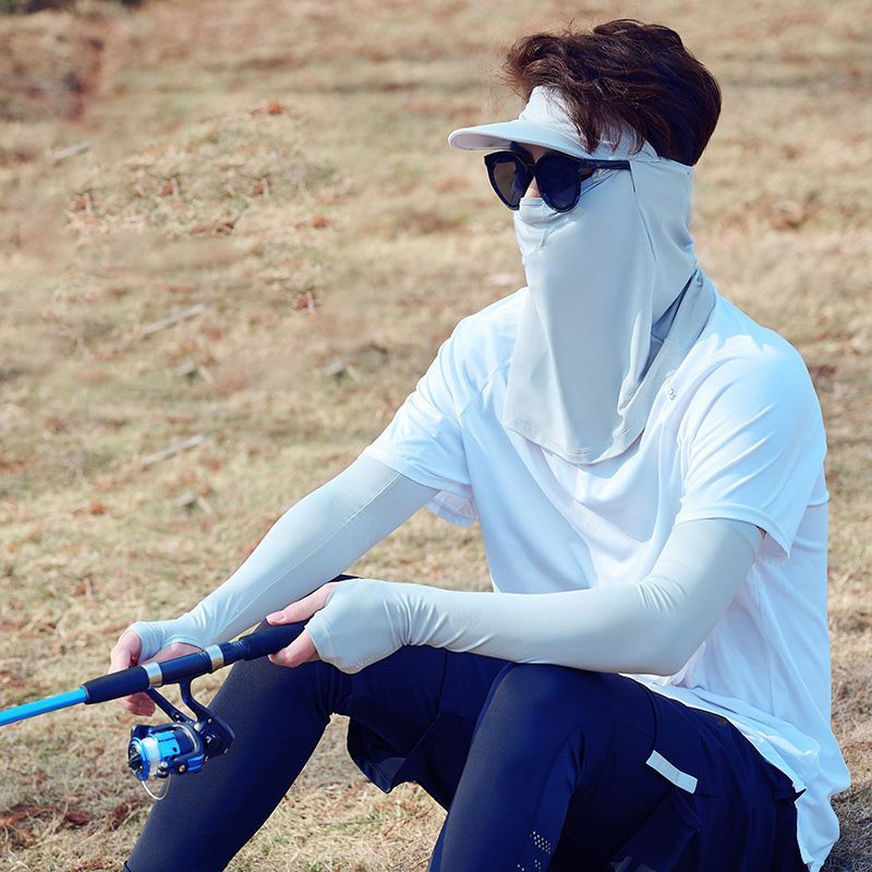 Khẩu Trang Chống Nắng Chống Bụi Chống Tia UV Bằng Vải Lụa Lạnh Bảo Vệ Toàn Diện Dành Cho Nam Sự Bảo Vệ