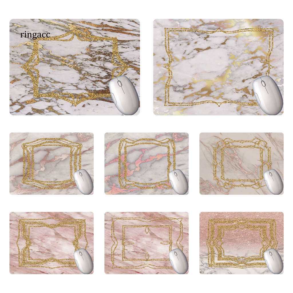 Tấm Lót Chuột Cao Su Mềm Chống Trượt Họa Tiết Cẩm Thạch RGA Màu Vàng Kim Dành Cho Chơi Game