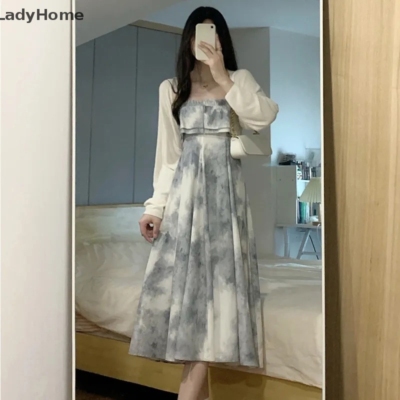 Đầm Dây Chiffon Thời Trang Mùa Hè Phong Cách Hàn Quốc