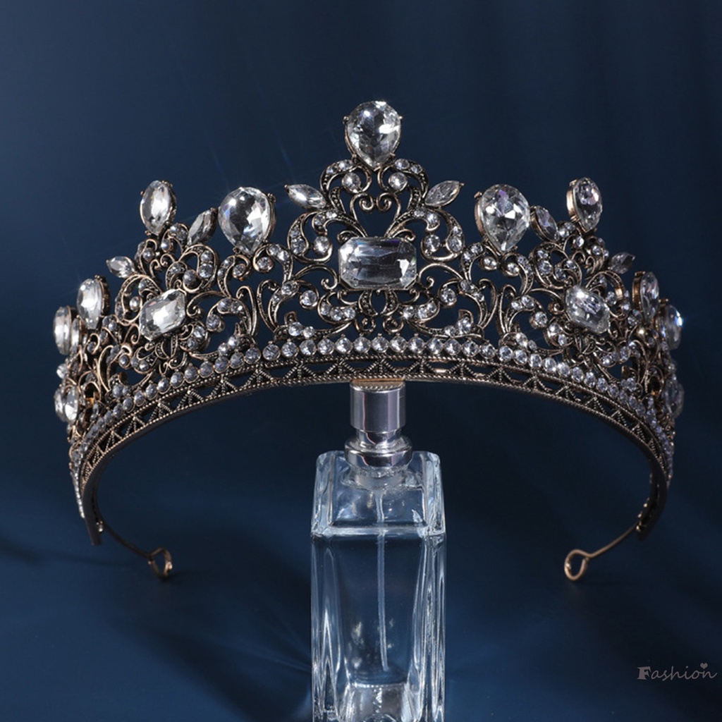 Băng Đô Vương Miện Bạc Đính Đá Lấp Lánh