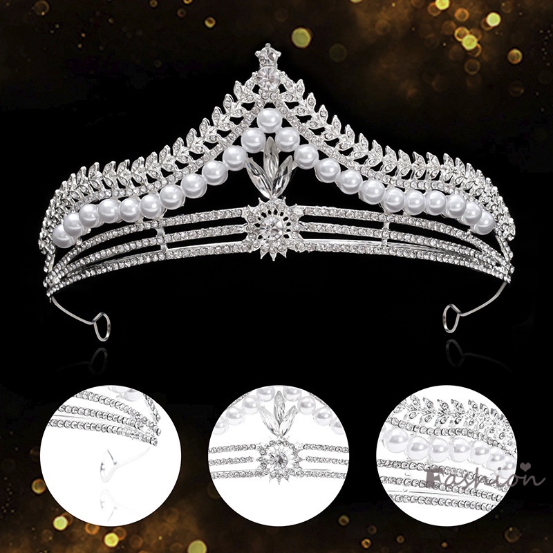 Cài Tóc Hình Vương Miện Công Chúa baroque Ngọt Ngào Phong Cách Hàn Quốc Cho Bé Gái